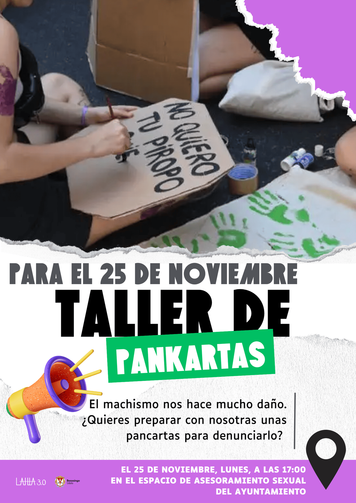 taller pancarta