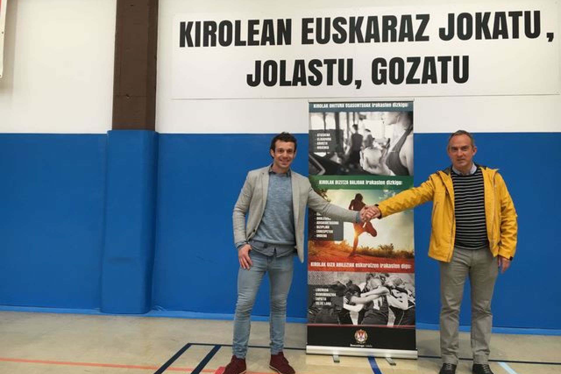 Lemas deportivos en euskera en las instalaciones deportivas para promover su uso